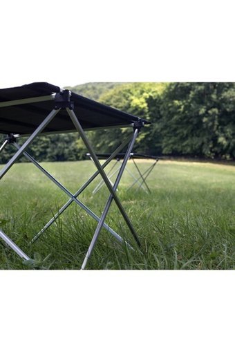 Exent 74.5x53.5 cm Çantalı Dikdörtgen Kumaş Katlanır Kamp Masası Siyah