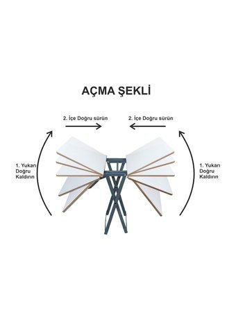 Asudehome 66x43 cm 2 Tabureli Dikdörtgen Ahşap Katlanır Kamp Masası Beyaz