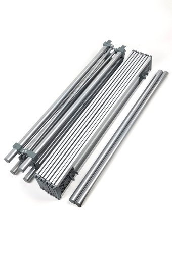 Binbirreyon 70x70 cm Çantalı Dikdörtgen Alüminyum Katlanır Kamp Masası Gri