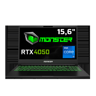 Monster Abra A5 V20.3.7 Harici GeForce RTX 4050 Intel Core i7 13700H 8 GB DDR5 500 GB SSD 15.6 inç FHD Windows 11 Gaming Laptop