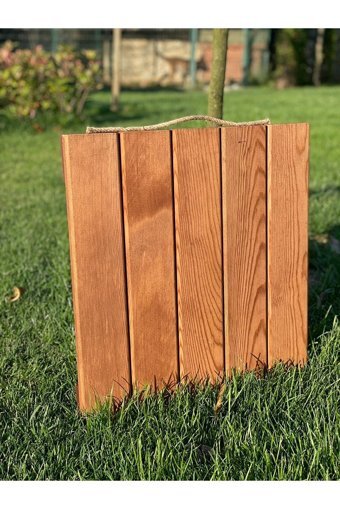 Elisra 50x50 cm Çantalı Kare Ahşap Katlanır Kamp Masası Kahverengi