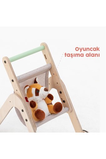 Mamatoyz Trio Stroller 4 Tekerlekli 3 Kademeli İlk Adım Yürüteç Kahverengi