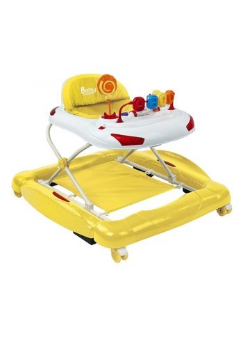 Baby Hope 219 Tobby Salla Yeni Versiyon 4 Tekerlekli Oyuncaklı Sallanan Müzikli Örümcek Yürüteç Sarı