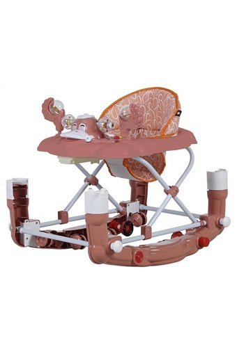 Sunny Baby 9228 Kiddy 8 Tekerlekli 3 Kademeli Oyuncaklı Müzikli Örümcek Yürüteç Kahverengi