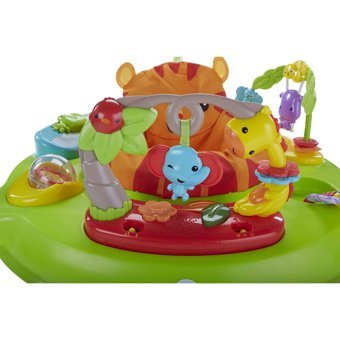 Fisher-Price Jumperoo Yağmur Ormanı Desenli Oyuncaklı İlk Adım Yürüteç Yeşil