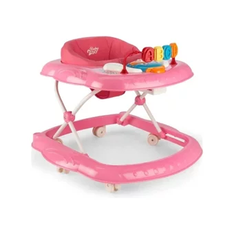 Baby2Go 2076 Budy 6 Tekerlekli 3 Kademeli Oyuncaklı Müzikli Örümcek Yürüteç Pembe