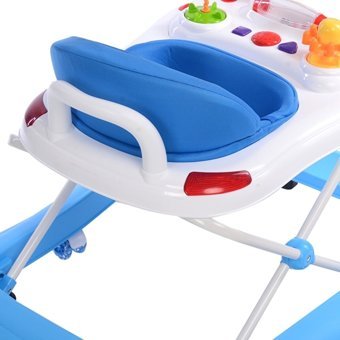 Baby Hope 218 Tobby 6 Tekerlekli Oyuncaklı Müzikli Örümcek Yürüteç Mavi