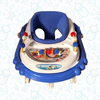 Aybek Baby Lunapark Desenli Oyuncaklı Örümcek Yürüteç Mavi