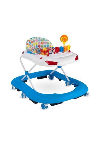 Baby Hope 218 Tobby Puantiyeli 6 Tekerlekli Oyuncaklı Müzikli Örümcek Yürüteç Mavi