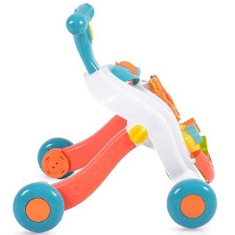 Rolling Ball Walker Motorlu 4 Tekerlekli Oyuncaklı Örümcek Yürüteç Turuncu