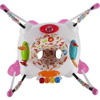 Baby Hope 706 Hayvanlı Oyuncaklı Sallanan Hoppala Zıp Zıp Yürüteç Pembe