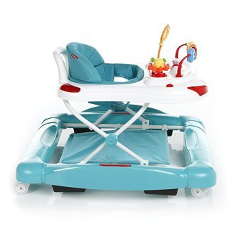 Baby Plus Cozy 4 Tekerlekli Oyuncaklı Sallanan Müzikli Örümcek Yürüteç Turkuaz