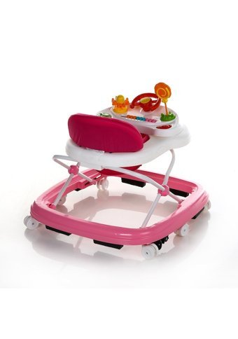Baby Plus Pupil 6 Tekerlekli Oyuncaklı Müzikli Örümcek Yürüteç Pembe