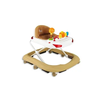 Baby Hope 218 Tobby 6 Tekerlekli Oyuncaklı Müzikli Örümcek Yürüteç Kahverengi