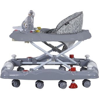 Sunny Baby 9228 Kiddy 8 Tekerlekli 3 Kademeli Oyuncaklı Müzikli Örümcek Yürüteç Gri