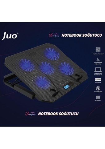 Juo Ventus 2200 Rpm Mini 5 Fanlı Plastik 17 İnç Laptop Soğutucu