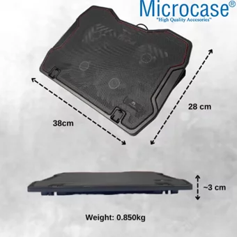 Microcase Al3498 4 Fanlı Plastik 17 İnç Laptop Soğutucu