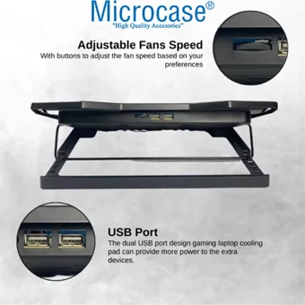 Microcase Al3498 4 Fanlı Plastik 17 İnç Laptop Soğutucu