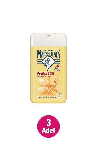 Le Petit Marseillais Vanilyalı Sütü Aromalı Nemlendirici Duş Jeli 3x250 ml