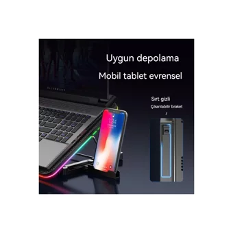 Demon Knight Sessiz Rgb Laptop Soğutucu