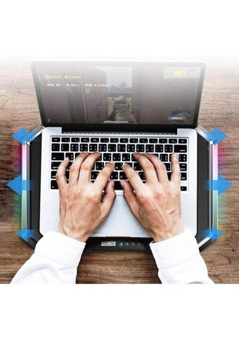 Nuoxi Q8 Mini 6 Fanlı Rgb 17.3 İnç Laptop Soğutucu