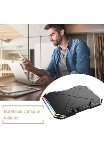 Nuoxi Q8 Mini 6 Fanlı Rgb 17.3 İnç Laptop Soğutucu