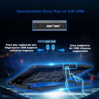 Dailylink Sessiz 6 Fanlı 15.6 İnç Laptop Soğutucu