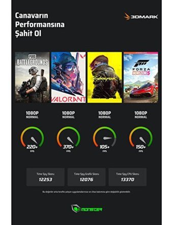 Monster SEMRUK S7 V9.2.4 Harici GeForce RTX 4070 Intel Core i9 13950HX 32 GB DDR5 2 TB SSD 17 inç QHD Freedos Gaming Laptop