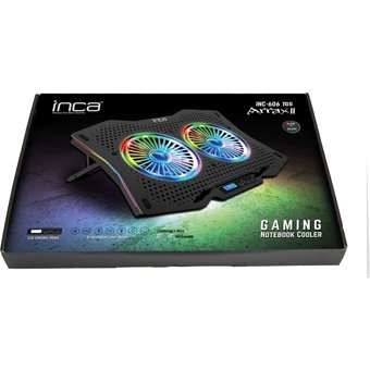Inca Arrax Inc-606Tgs 1200 Rpm Mini 2 Fanlı Rgb Plastik 18 İnç Gaming Laptop Soğutucu