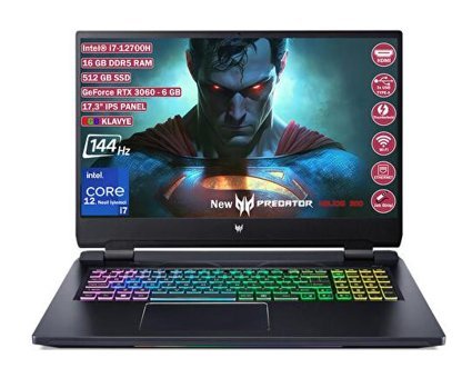 Acer Nitro PREDATOR HELİOS PH317-56-79MX NH.QGVEY.003 Harici GeForce RTX 3060 Intel Core i7 12700H 16 GB DDR5 512 GB SSD 17.3 inç FHD Freedos Gaming Laptop