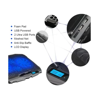 Boblov S-18 Sessiz 4 Fanlı Plastik 15.6 İnç Laptop Soğutucu