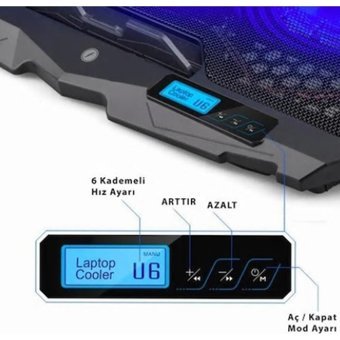 Detay Teknoloji 1400 Rpm Mini 4 Fanlı Plastik 18.4 İnç Gaming Laptop Soğutucu