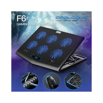 Coolcold F56 2100 Rpm Mini Sessiz 6 Fanlı Rgb 15.6 İnç Gaming Laptop Soğutucu