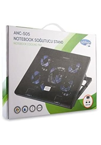 Addison Anc-505 2000 Rpm Mini 5 Fanlı Plastik 17 İnç Laptop Soğutucu