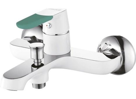 Creavit SL2500 Pirinç Çiftli Aç Kapa Dereceli Solo Kare Banyo Bataryası Beyaz