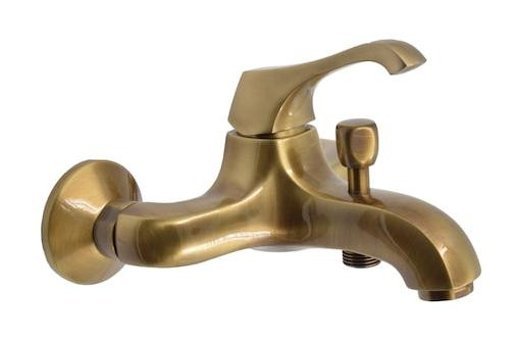 Emmevi ART. 76001 Pirinç Çiftli Aç Kapa Solo Yuvarlak Banyo Bataryası Bronz