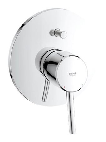 Grohe 19346001 Krom Kaplama Tekli Aç Kapa Yarı Ankastre Kare Banyo Bataryası Krom