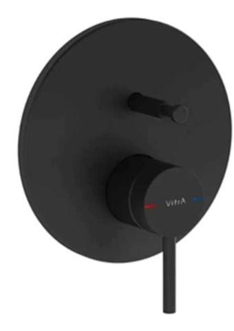Vitra A4262036 Pirinç Çiftli Aç Kapa Ankastre Kare Banyo Bataryası Siyah