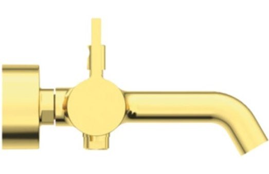 Ideal Standard Joy Pirinç Çiftli Çevirmeli Yarı Ankastre Kuğu Banyo Bataryası Altın