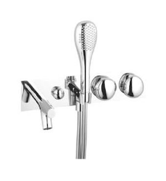 Vitra A4180692 Pirinç Çiftli Aç Kapa Ankastre Kare Banyo Bataryası Siyah