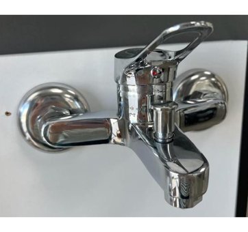 Sema Pirinç Çiftli Aç Kapa Yarı Ankastre Kare Banyo Bataryası Krom