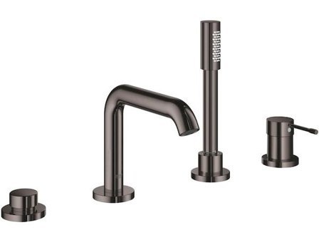 Grohe 19578A01 Krom Kaplama Çiftli Aç Kapa Ankastre Kare Banyo Bataryası Siyah