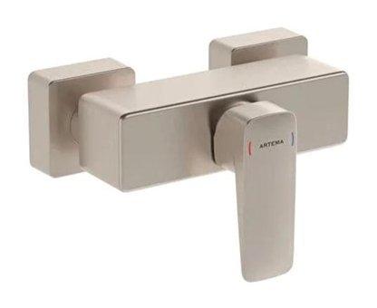 Artema A4276134 Zamak Çiftli Aç Kapa Banyo Bataryası Fırçalı Nikel