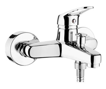 İnventa Pirinç Çiftli Aç Kapa Yarı Ankastre Kare Banyo Bataryası Krom