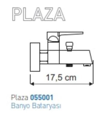 Siyam Plaza Pirinç Çiftli Aç Kapa Yarı Ankastre Kare Banyo Bataryası Krom