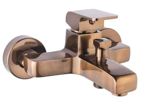 Orka Pirinç Çiftli Aç Kapa Yarı Ankastre Kare Banyo Bataryası Bronz