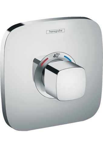 Hansgrohe 15705000 Krom Kaplama Tekli Çevirmeli Dereceli Ankastre Kare Banyo Bataryası Krom
