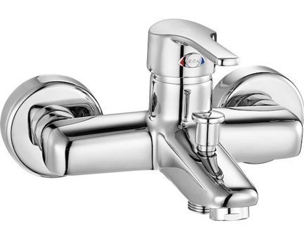 E.C.A 102102386 Krom Kaplama Çiftli Aç Kapa Solo Kare Banyo Bataryası Krom
