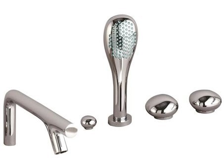 Vitra A41813 Pirinç Çiftli Aç Kapa Solo Kare Banyo Bataryası Krom