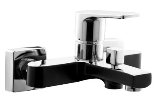 Adell Azure Pirinç Çiftli Aç Kapa Yarı Ankastre Kare Banyo Bataryası Siyah